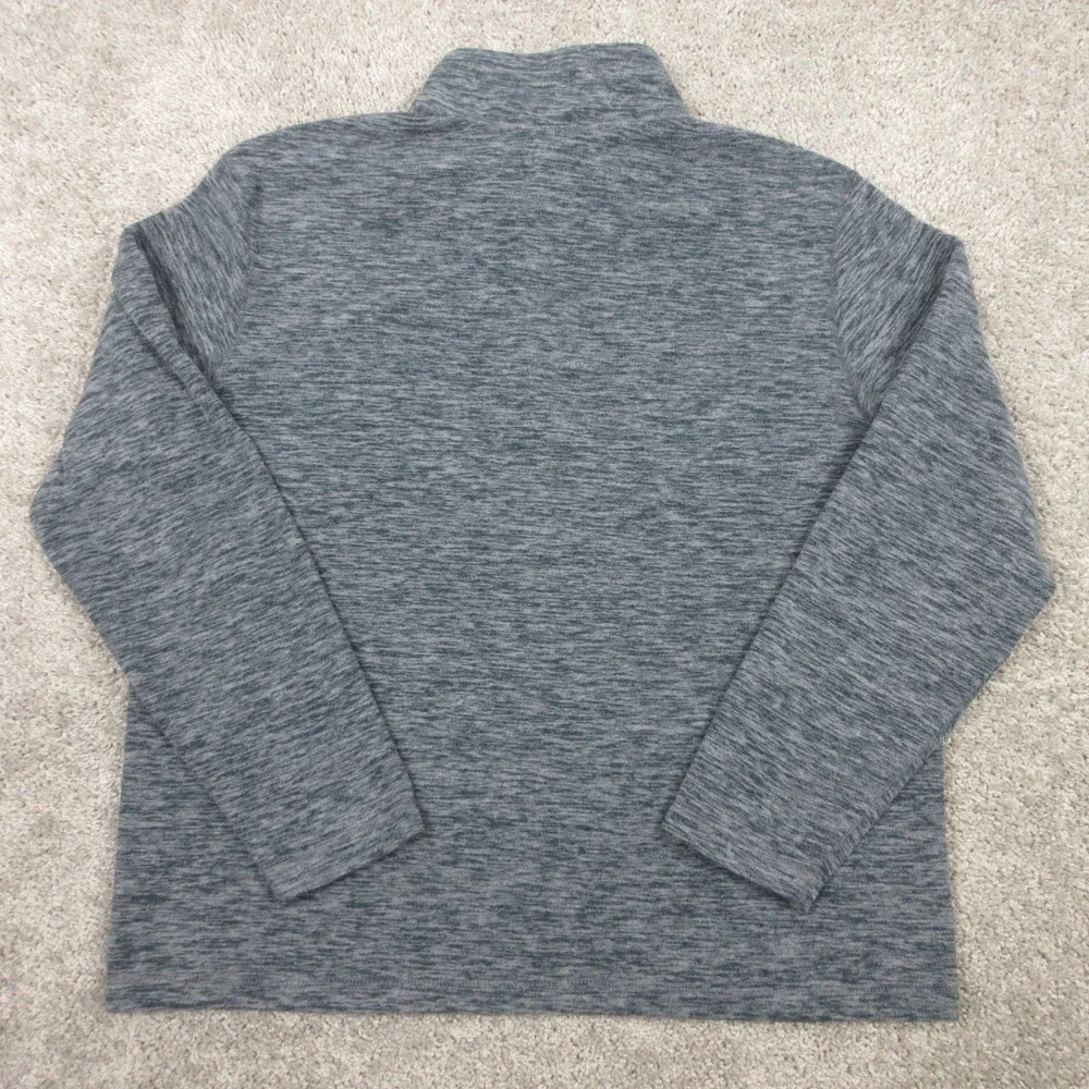 Eddie Bauer Jacket Mens XL Gray 1/4 Zip Fleece Pullover First Ascent Outdoor EUC